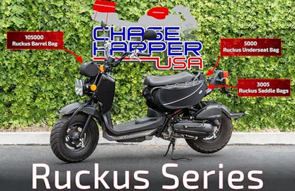 Chase Harper USA - Ruckus 5000 Under The Seat Bag - Compatible with All Ruckus Model Years With Stock Frame - Water and Tear-Resistant, Industrial Grade 1000D Nylon– Pink - color: Pink, size: Stock Frame Fit, style: Bag Only