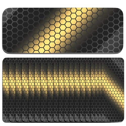 PHIXBEAR 20 Pcs Super Reflection Reflective Stickers, Safety Reflective Tape for Car Bike Mailbox Helmet, Black Conspicuity Tape Outdoor Waterproof 3.15" X 1.18" - color: Black