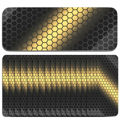 PHIXBEAR 20 Pcs Super Reflection Reflective Stickers, Safety Reflective Tape for Car Bike Mailbox Helmet, Black Conspicuity Tape Outdoor Waterproof 3.15" X 1.18" - color: Black