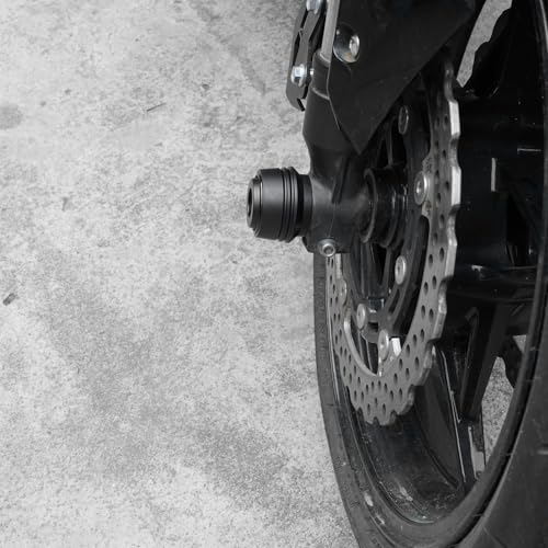 Compatible with Motorcycle S1000RR S1000R S1000XR S 1000RR 1000R 1000XR 2008-2023 2024 2025 2026 Front Wheel Axle Crash Protector Pad Rear Swingarm Spools Slider Stand Accessories (Black) - color: Black