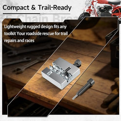 #35 Chain Breaker Tool Motorcycle Replacement for #35 Roller Chain Mini Bike Go Kart Cart ATV Dirt Bike Scooter Quad Bicycle Mountain Electric Bike Parts Silver - color: silver