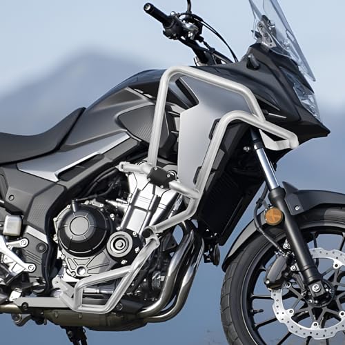TCT-MOTORPARTS Engine Guard Crash Bar Upper Lower Engine Bar Protector Fit For Honda CB500X ABS 2019-2023 CB400X 2021 Silver - color: Silver
