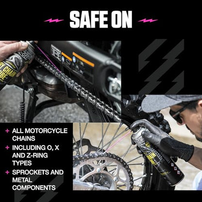Muc-Off Motorcycle Dry Chain Lube| Ultra-Durable Synthetic Formula | Long-Lasting Lubrication | Maximum Chain Protection for Dry Conditions | Perfect for Motorcycle Chains