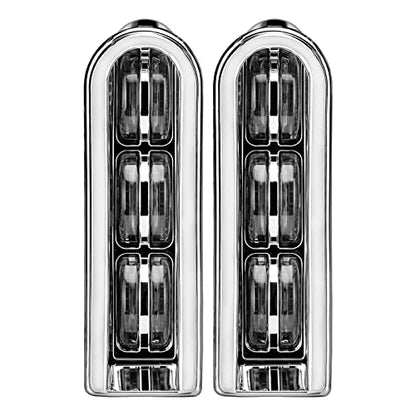 Motorcycle Rear Saddlebag Accent LED Light Insert Filler Support Black Replacement for Harley Touring FLHTCU FLHTK FLTRU Road King Electra Glide Ultra Classic 2014-2022 - color: Chrome