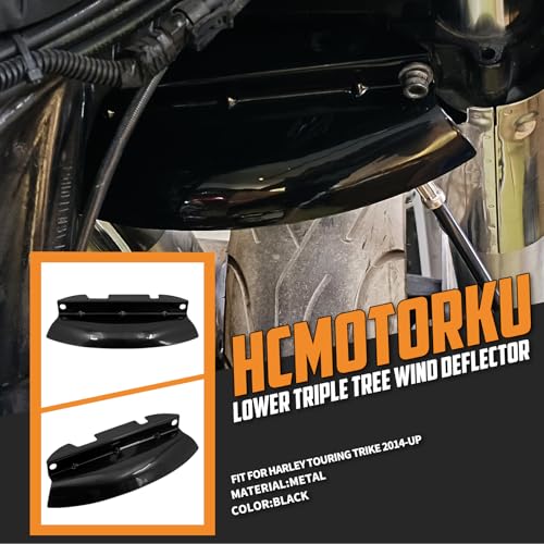 Motorcycle Lower Triple Tree Wind Deflector Fit for Harley Touring Electra Glides Road Glides Road Kings Street Glides 2014-2024 (Black) - color: Black