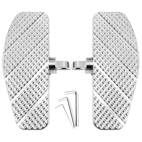 Chrome Rear Passenger Foot Pegs Floorboards for Harley Road glide, Road king, Electra glide, Street Glide & Softail Fat Boy, Street Bob, Low Rider ST & Dyna - color: Passenger Floor Board-Chrome