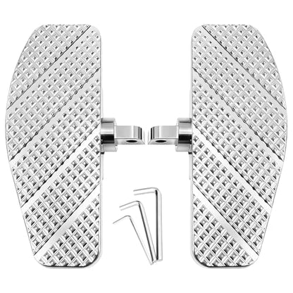 Chrome Rear Passenger Foot Pegs Floorboards for Harley Road glide, Road king, Electra glide, Street Glide & Softail Fat Boy, Street Bob, Low Rider ST & Dyna - color: Passenger Floor Board-Chrome