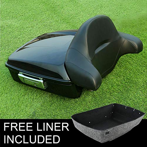 XFMT Chopped Trunk + Backrest Pad For Harley Davidson Touring 2014-2024 - color: Chopped Trunk&Around Pad