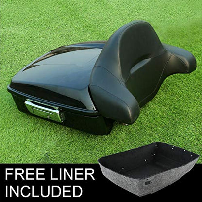 XFMT Chopped Trunk + Backrest Pad For Harley Davidson Touring 2014-2024 - color: Chopped Trunk&Around Pad