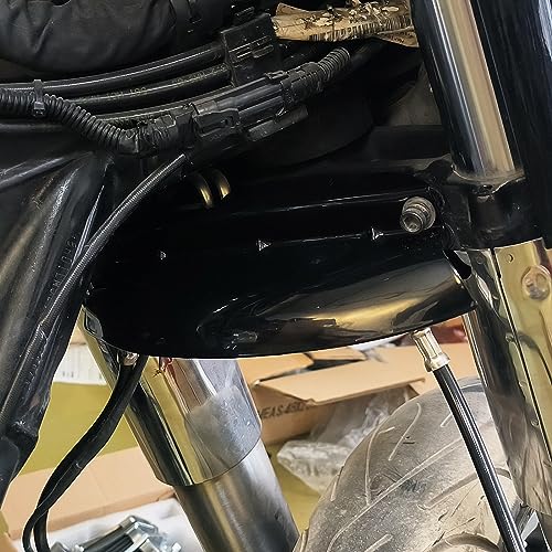 Motorcycle Lower Triple Tree Wind Deflector Fit for Harley Touring Electra Glide Road Glide Road King Street Glide 2014-2023 - color: Black