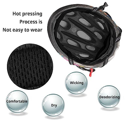 JHFGJGH 2 Set Cycle Helmet Pads, Universal Foam Pads for Motorcycle Bike Cycling Helmet (Black) - color: Black