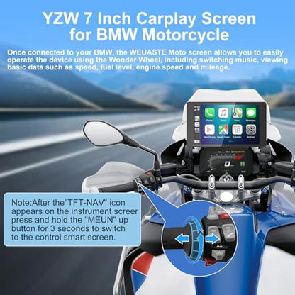 2026 YZW 6.5 Inch for BMW Waterproof Motorcycle CarPlay with GPS Navigation, Wireless Bluetooth, HD Touch Screen, Lossless Installation/TPMS/Plug&Play, Light Sensor - size: BM 6.5"+HD Screen+Lossless Installation