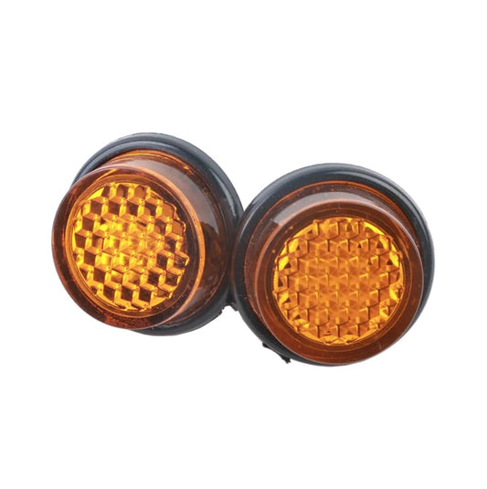 Yellow Reflector Motorcycle License Plate Bolts and Nuts Universal Round Reflective for Motorcycle, Electric, Scooter, Dirt Bikes Ect - color: Yellow