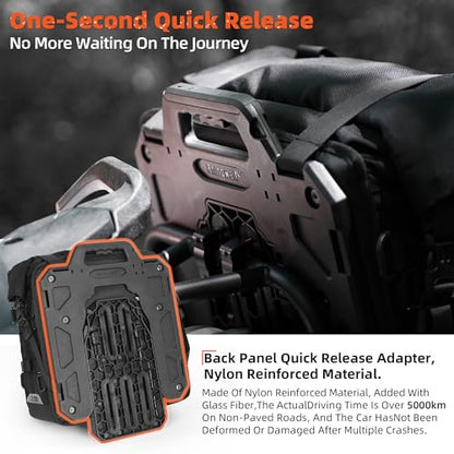 Rhinowalk Motorcycle Saddlebag 20L Waterproof, Quick Release Motorbike Side Bag, Universal Fit Motorcycle Side Bag (1-Piece) - color: Black 20L