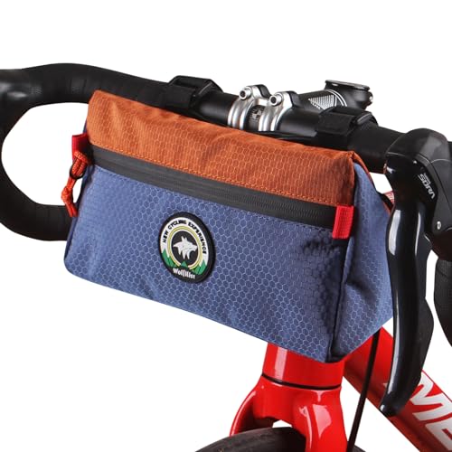 Bike Handlebar Bag, Bicycle Front Bag, Kids Handle Bar Bag, Storage Bag with Shoulder Strap for Men Women Kids Outdoor Road MTB Cycling - color: Purple+Brown, size: Large
