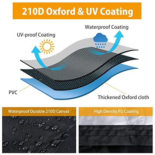 Motorcycle Cover All Season Universal Weather Waterproof Motorbike Cover with Lock-Holes & Storage Bag XXL Motorcycles Vehicle Cover for Harley Davidson, Honda, Suzuki, Kawasaki, Yamaha - size: XXL