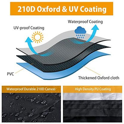 Motorcycle Cover All Season Universal Weather Waterproof Motorbike Cover with Lock-Holes & Storage Bag XXL Motorcycles Vehicle Cover for Harley Davidson, Honda, Suzuki, Kawasaki, Yamaha - size: XXL
