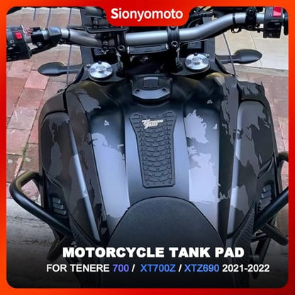 Fuel Gas Tank Pad Protector Stickers Decal Rubber Set Compatible with TX690Z /XTZ690 Tenere 700 T700 XTZ T7 Rally XTZ07 2019 2020 2021 2022 5pcs