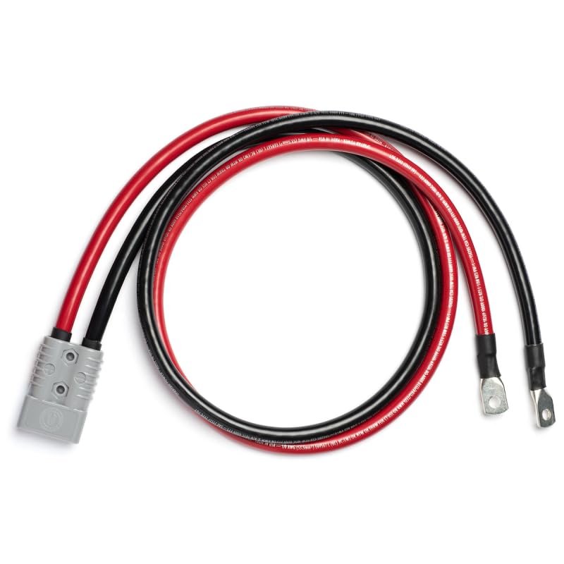 Spartan Power 1/0 AWG 2 Foot Battery Cable Quick Connector SP175A and 3/8" Ring Terminal - color: 2 Foot, size: 1/0 AWG