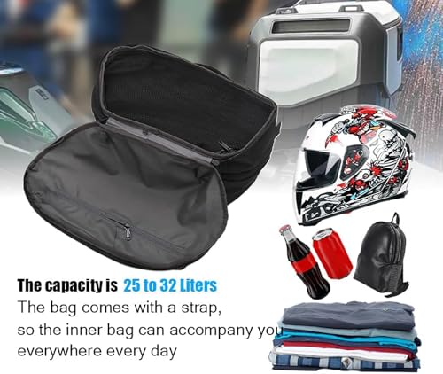 Motorcycle Tail Bag Liner Bag Fits for BMW R1300GS 2023 2024 2025 Luggage Inner Bag Expandable Top Case Pannier Saddlebag R1300GS Tail Box Inner Pocket Travel Luggage Storage Liner Bag(Black)