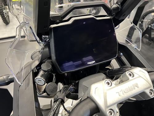 Cliff Top Motorcycle DIN Hella USB Charger 36W PD USB C and QC 3.0 Compatible with BMW Triumph Tiger Ducati Motorcycle (Straight)