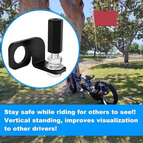 Bike Flag Mount Kit FOR Dirt Bike Flag Mount Motorcycle Motocross Dune Flag UTV ATV - 1/4" Pole, 22.5mm Rear Axle Diameters - 2 Pack