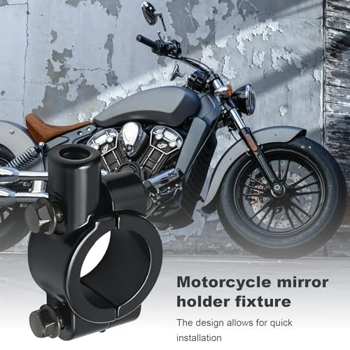 1" 25mm Motorcycle Mirror Mount 8mm Thread 1 inch Motorcycle Mirrors Mounts Clamp, Handle Bar Clamps for ATV Scooter Bike Bicycle Handlebar Mirror Holder Bracket (2Pcs Black) - size: 1" Handlebar 8mm Thread