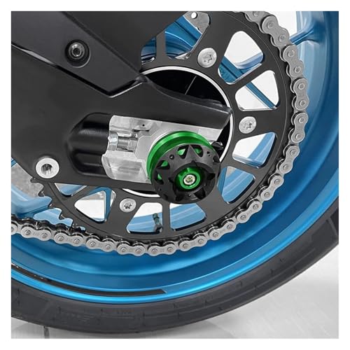 Compatible with Z900 Z900RS Z900SE Z650 NA400 N650 Motorcycle Front Rear Axle Fork Wheel Crash Sliders Protector Pad(Green) - color: Green