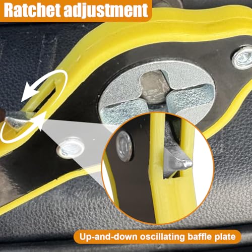 Car Jack Ratchet Wrench, Wheel Jack Lift Speed Handle with Forward and Reverse Knob Design, 360° Swivel Labor-Saving Scissor Jack Ratchet Wrench for Travel Truck Motorcycle (Yellow)