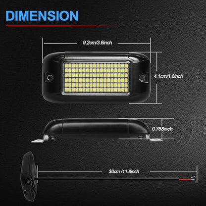 Nicoko 108 High-Power LEDs per Pod 4Pods Yellow Amber Rock Lights Ultra-Bright Offroad Underglow Kit Advanced Heat Dissipation IP68 Waterproof for Truck, SUV, UTV, ATV, RZR - size: Pure yellow rock lights