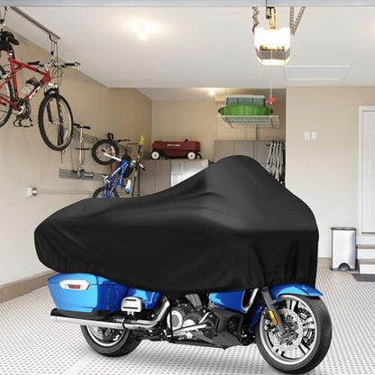 Motorcycle Half Cover Waterproof Windproof Outdoor Dustproof for Touring Models Road King Street Glide Road Glide and More. Black - size: Half Cover