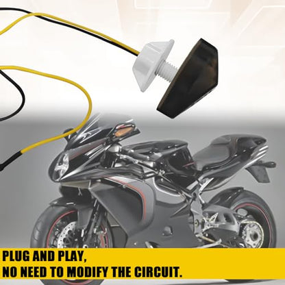 Flush Mount Motorcycle Turn Signals LED Amber Blinkers for Honda, Smoked Motorcycle Brake Blinkers, 12V Front Indicators Lights Turning Lamp for Honda CBR600RR CBR1000RR CBR600F4 CBR900(2PCS)