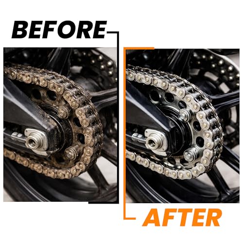 GRAND PITSTOP Chain Cleaner, Degreaser 160ml and Chain Lube, Greaser, 160ml Motorcycle Bike Chain Cleaner for all bikes Motorcycles, Super Durable - size: GR-Cleaner & Lube - 160ml