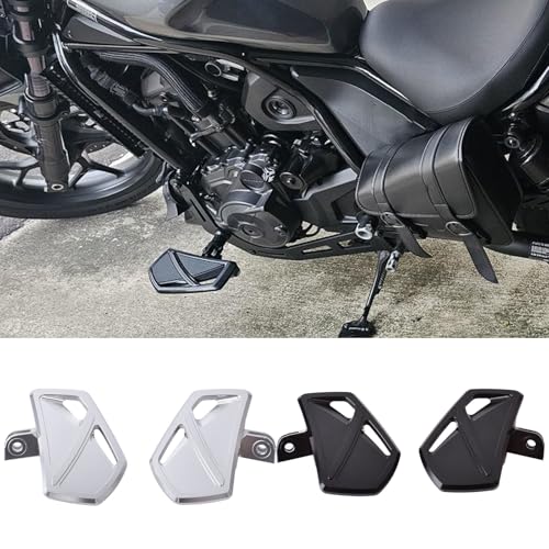 Motorcycle Highway Pegs Front Rider Floorboards Enlarger Foot Pegs Footrest Pedals Extension Wide Pedals Compatible for Ho&n&da Rebel CMX 1100 CMX1100 Accessories 2021-2024 (Silver) - color: Silver