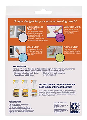 Bona® Microfiber Cleaning Cloths Multipack - style: Microfiber Clothes