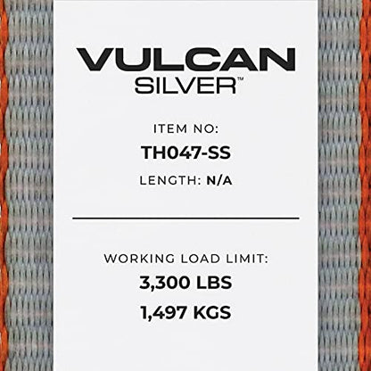 VULCAN Car Tie Downs - Snap Hook - Adjustable Loop - 4 Pack - Silver Series - 3,300 Pound Safe Working Load - size: Silver Series