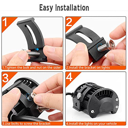 LED Light Bar Mounting Bracket - Mounting Brackets Universal Adjustable Slide Mounted Base for Work Light Bar LED Pod (Pack of 2) - size: Light Bar Adjustable Brackets