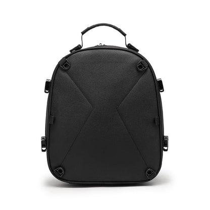 Motorcycle Tail Bag 15L-20L Expandable Motorcycle Backpack Helmet Bag ABS Hard Shell Waterproof Motorbike Storage Bags, Dual Use Luggage Rucksacks with Storage(Carbon)
