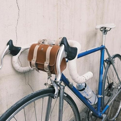 Widely Usage Front Fork Motorcycle Bag - PU Leather Cycling Storage Pouch Carrier, Utility Pack | Riding Accessory For Bike Travel Tools Phone Wallet Waterproof Style Outdoor Usage Utility