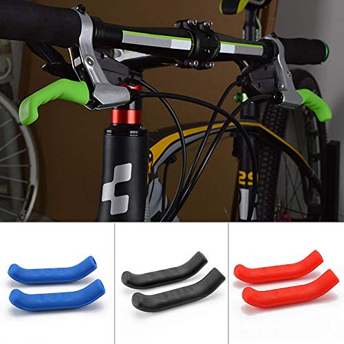 4 Pcs Bicycle Brake Levers Sleeve Silicone Gel Anti-Slip Brake Handle Protection Cover 2 Pair (White) - color: White