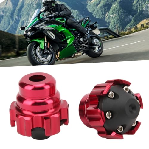 KIMISS 2pcs Wheel Fork Frame Sliders for Motorcycle, CNC Aluminum Alloy Crash Protection, Universal Fit Axle Protector, Fork & Wheel Guard