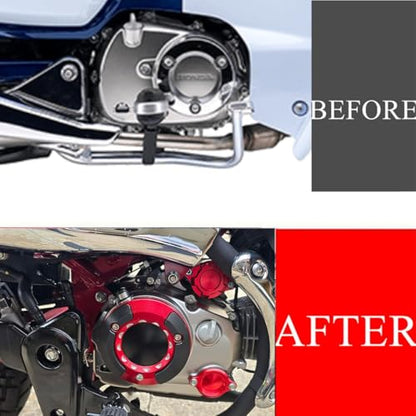 Monkey125 Left Right Engine Cover Protector Slider Compatible with Monkey 125 Super Cub C125 2018-2021 3D CNC Motorcycle Accessories Engine Crankcase Guard (Red) - color: Red2
