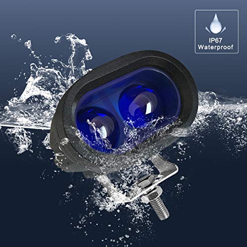 20W Forklift Blue Safety Light Warehouse Forklift Lights Safe Warning Light 4D Len LED Motorcycle Lights Blue Fog Driving Lights Heavy Duty LED Work Light(Pack of 2)