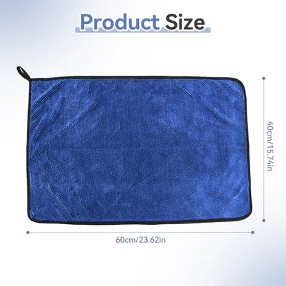 Shiny Cleaning Wipes, 3Pcs Super Absorbent Microfiber Bath Towels for Effortless Cleaning of Windows, Bathroom, Car & Home Toilet -Shiny Cleaning Wipes Shower Cleaning Cloths（15.7x23.6in） - color: Blue