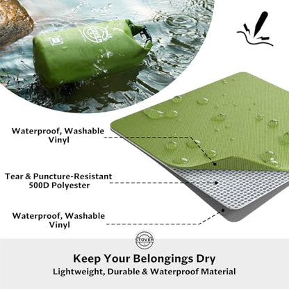 STOVER 5/10/25/30/40/55L Waterproof Dry Bag- Roll-Top Backpack w/Phone Case- Kayaking, Hiking, Camping, Boating- Men/Women - color: 10l Green, size: 10L