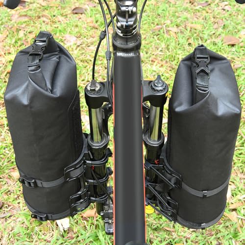 2Packs Bike Fork Bags Waterproof Roll Top Design 5L/7L Bicycle Dry Bag Fork Sacks Cycling Pack Bike Pannier for Moutain Bikes Road Bikes Electric Scooters - color: 5L