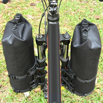 2Packs Bike Fork Bags Waterproof Roll Top Design 5L/7L Bicycle Dry Bag Fork Sacks Cycling Pack Bike Pannier for Moutain Bikes Road Bikes Electric Scooters - color: 7L