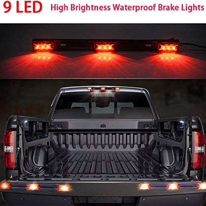 NEW SUN 15" 3 Lights 9 LED Clearance Light Bar, Red Waterproof Stainless Steel Surface Mount ID Indicator for Trucks, Trailers, Campers, RVs (4 Pcs) - color: 4 Pcs Red