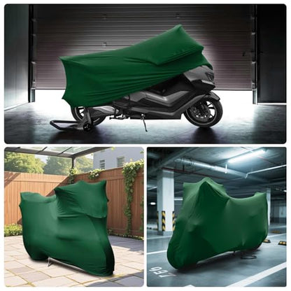 WinPower Indoor Motorcycle Cover, Soft Stretch Breathable Dustproof Scratch Protection Elastic Powersports Vehicle Covers, 96inches - size: XL(96 x 41 x 49 inches)