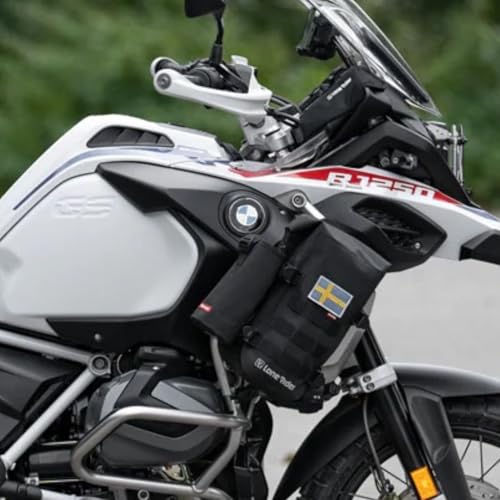 Lone Rider MiniBag 6L Waterproof Motorcycle Crash Bar Bag - with Hypalon MOLLE System, Gated G-Hooks, Cam Buckles - Front Bumper Frame Side Tail Storage - Fits MotoBags, Panniers and Luggage Racks
